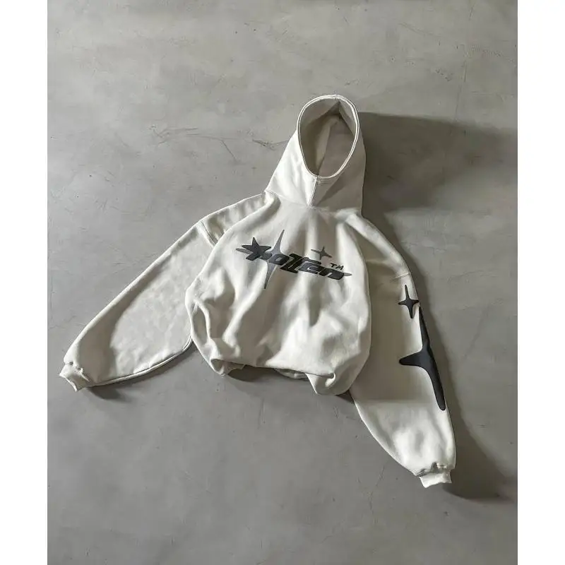 American Retro Gothic Men's Hoodie New High Street Trend y2k Harajuku Men And Women Loose Street Casual Punk Sweatshirt Pullover