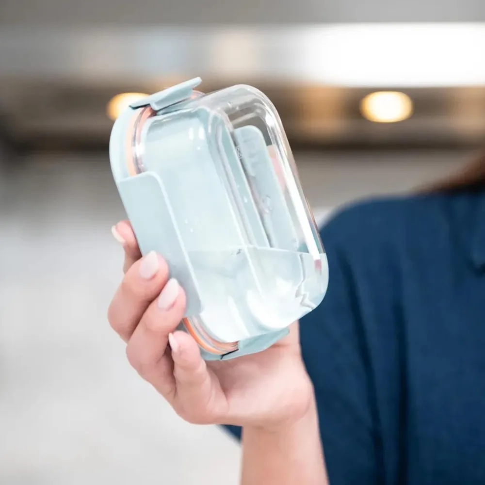 14-Piece Modular Food Storage Container Set - Airtight, BPA-Free, Microwave & Dishwasher Safe - Mint Color