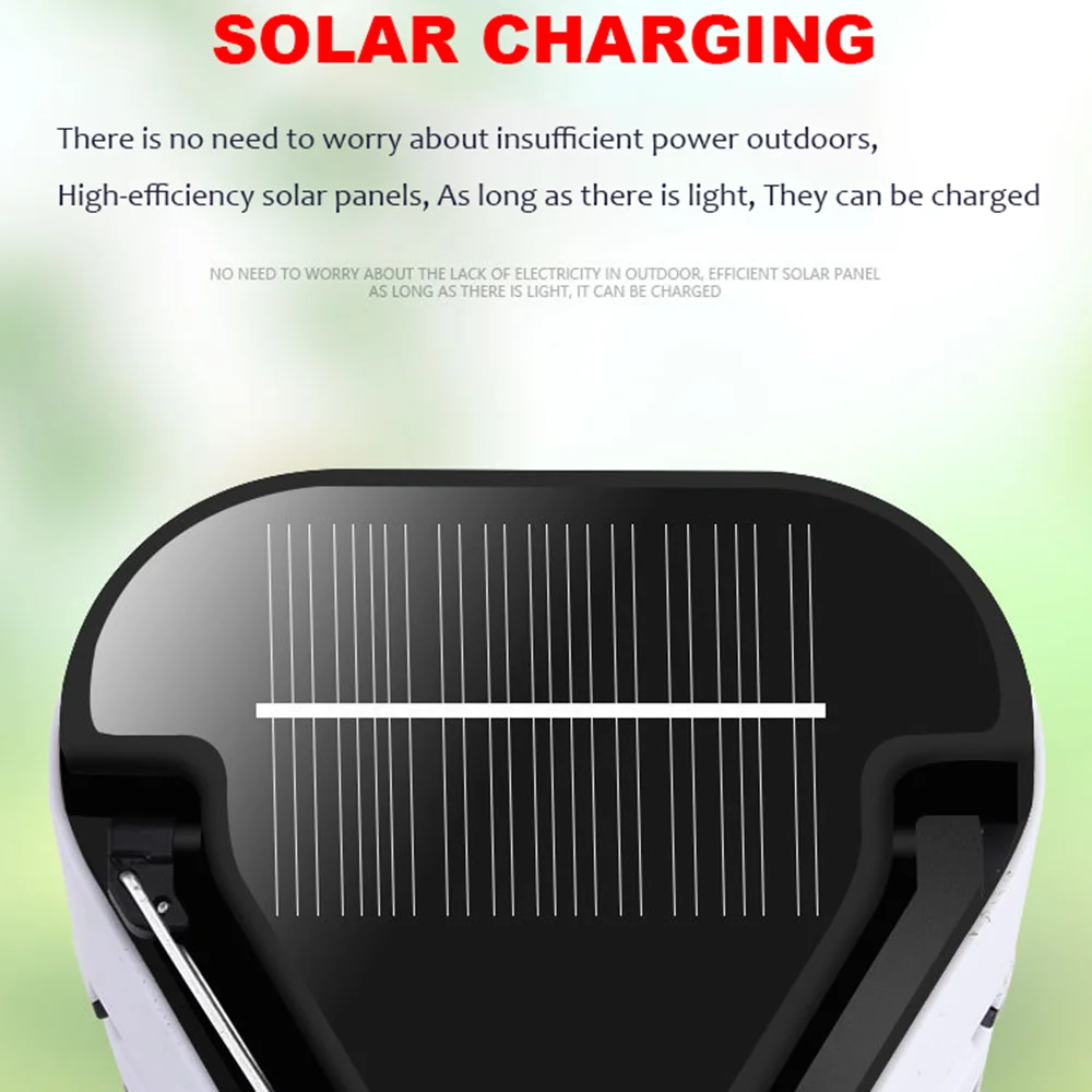 Solar Multifunctional Outdoor Mobile Phone Charging Light 60LEDS Three-leaf Emergency Bulb USB Magnetic Adsorption Camping Light