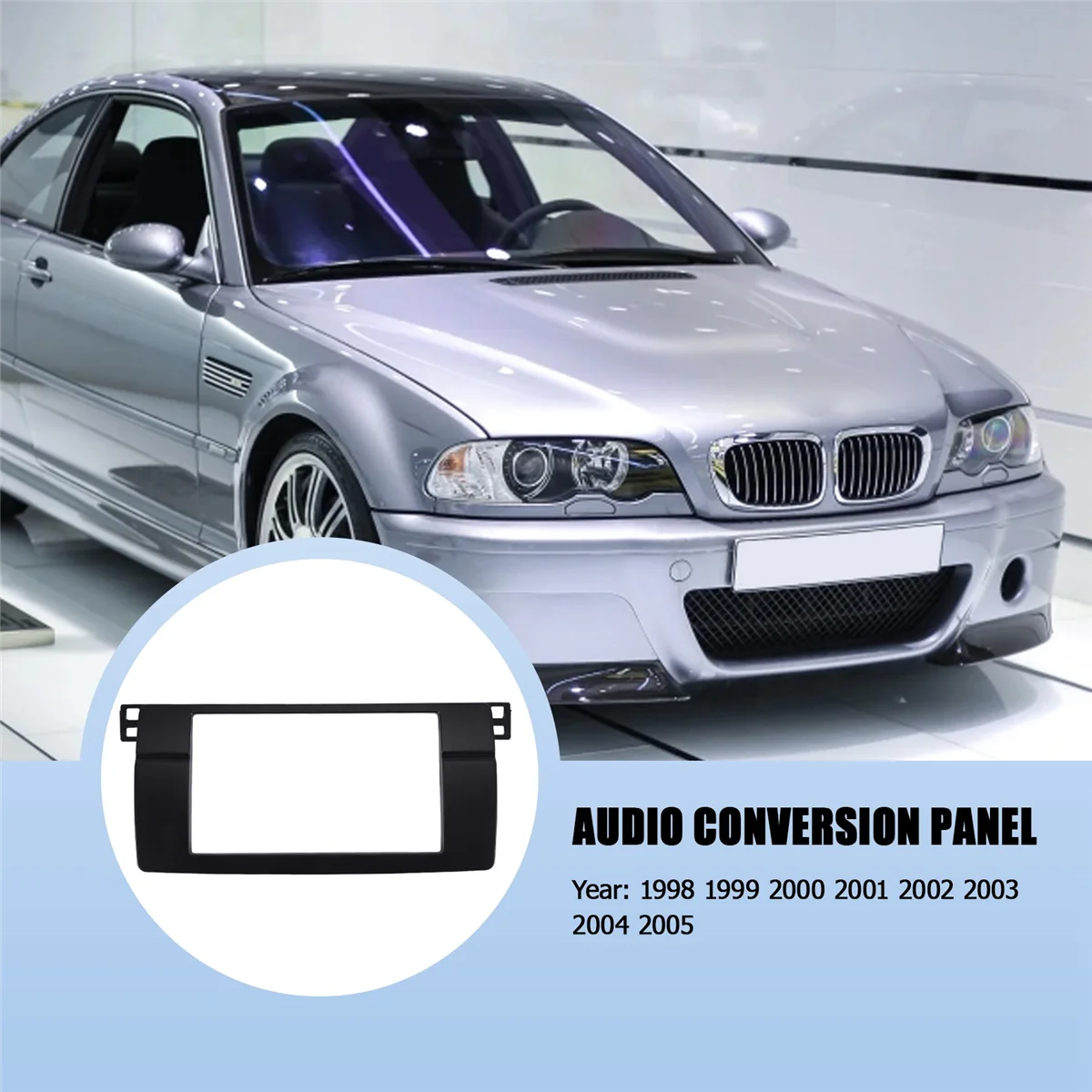 For BMW 3-Series E46 1998-2005 2Din Audio Panel Modification Panel DVD Navigation Panel Frame Car Fascias Stereo Radio Pane