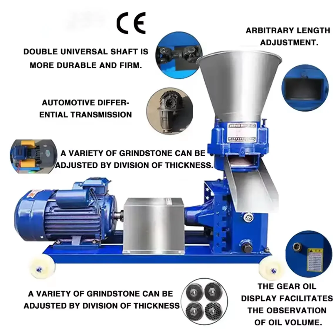 YYHC-Automatic flat mold granulator, feed processing machine plant processing feed granule machine