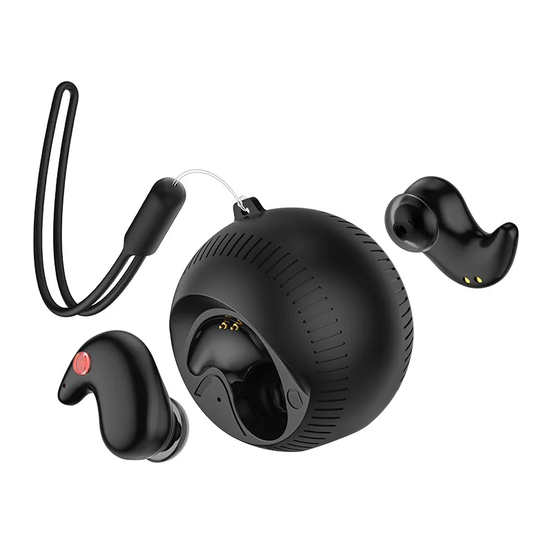 R12 Bluetooth Erebuds - Wireless In-Ear Headphones with Coconut Design, Touch Control, Magnetic Charging Case & Neck Strap
