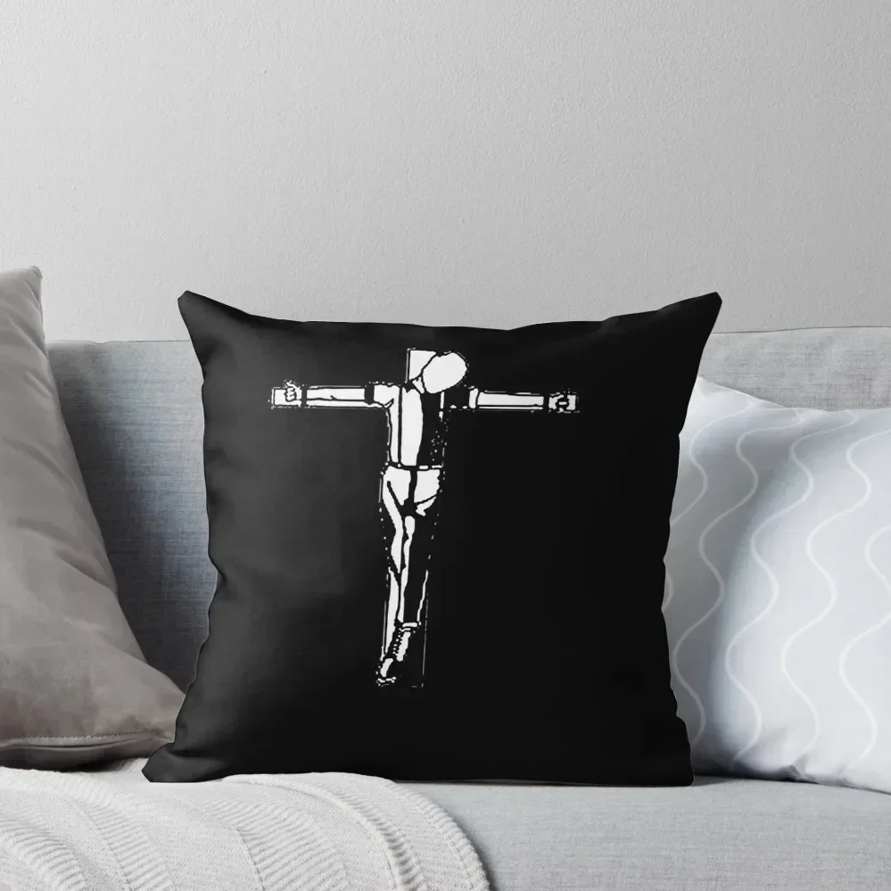 

Crucified Skinhead Throw Pillow luxury sofa pillows autumn pillowcase christmas pillowcases pillow