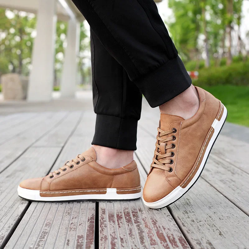 Men Leather Casual Shoes Men Sneakers  Autumn Brand Mens Suede Shoes Comfortable Flat Male Footwear Zapatillas Hombre 2024