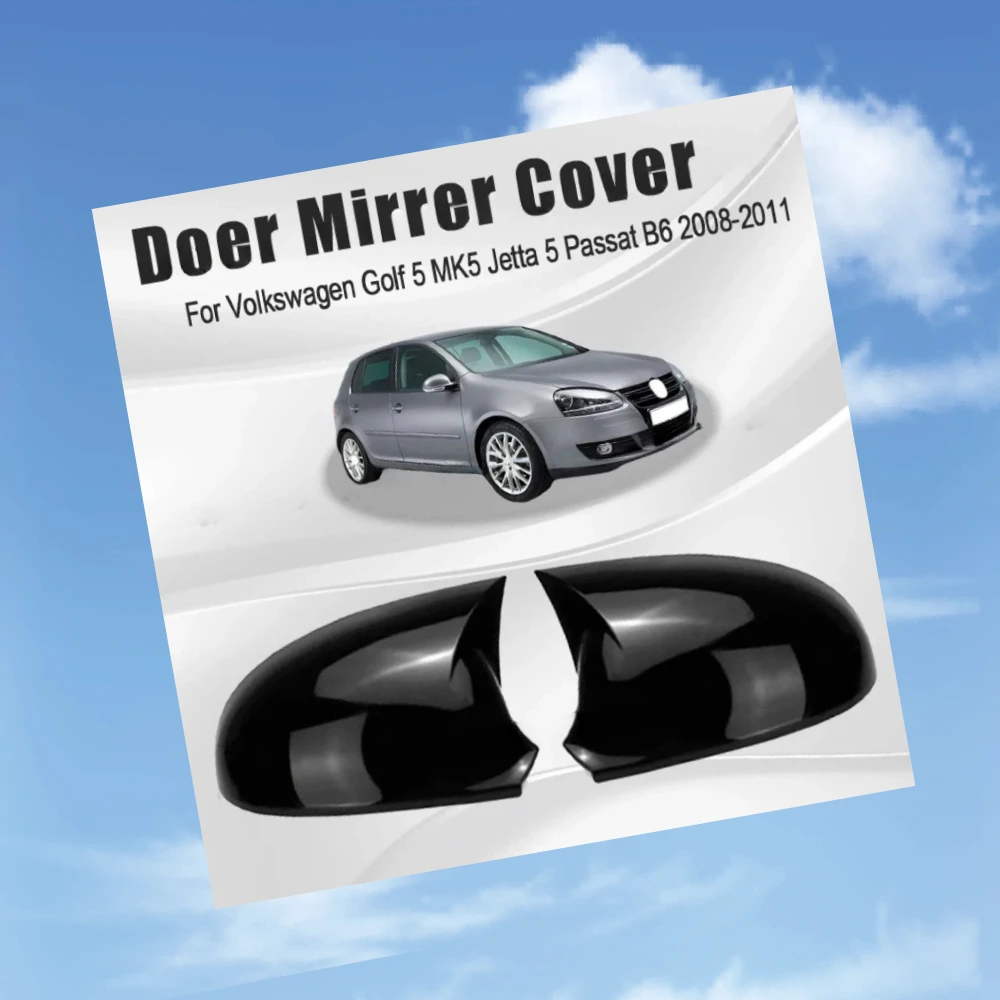 

Накладки на зеркала заднего вида из глянцевого черного карбона для Volkswagen Golf 5 MK5 Jetta 5 Passat B6 2008-2011, стайлинг