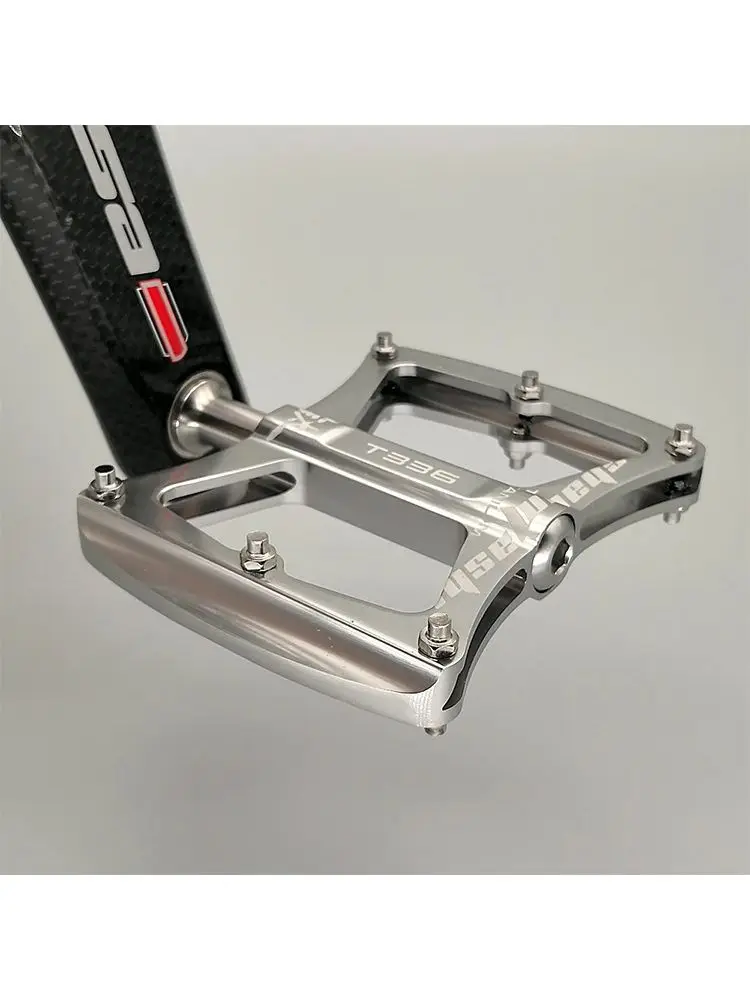AliExpress WALGUN Ultralight Titanium 3 Bearings Bicycle Pedals Mountain Bike Pedal Anti-slip Footboard Titanium Alloy MTB Road Bike Crank Parts
