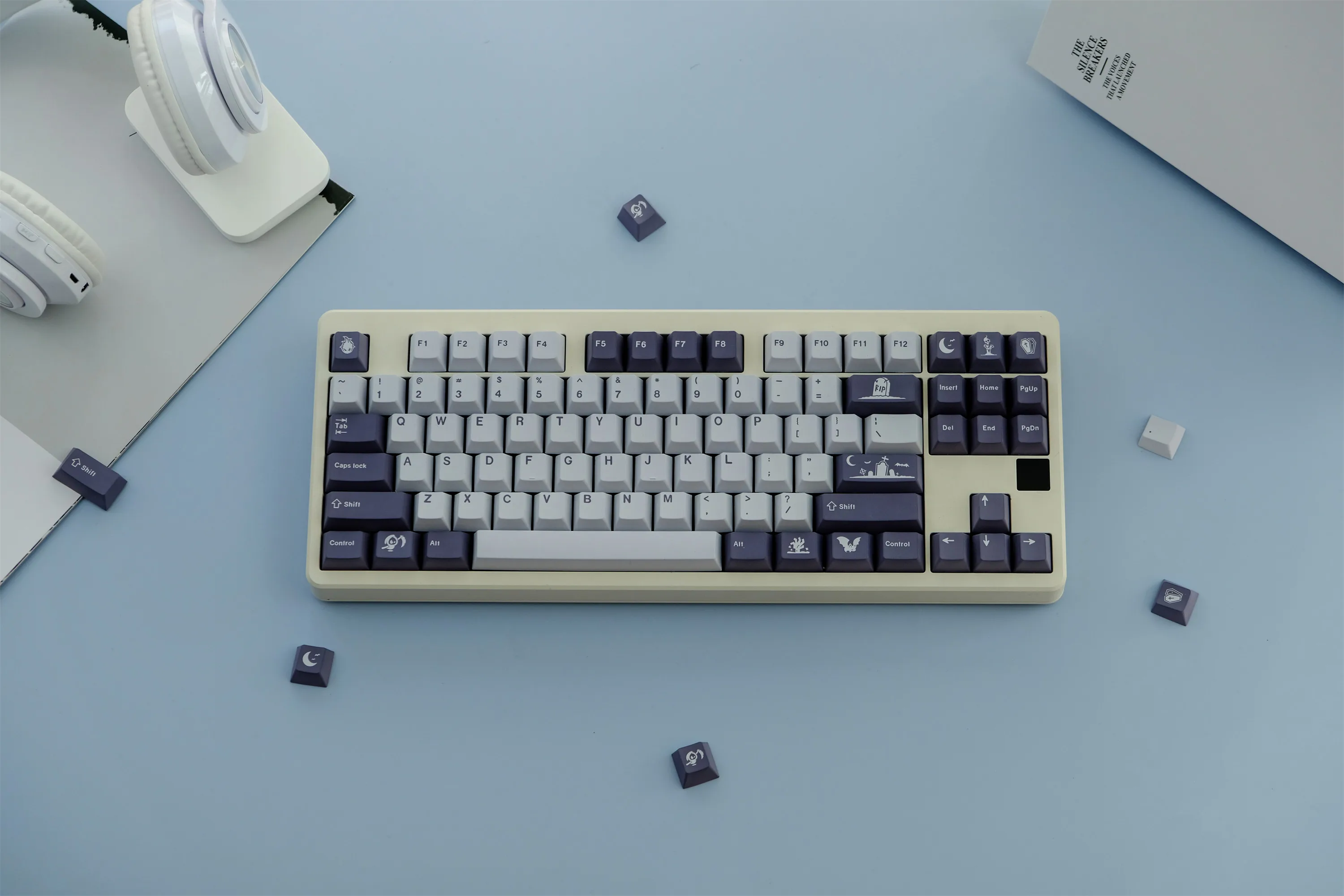 GMK Midnight Keycaps 130 Keys PBT Material Cherry Profile DYE-SUB Keycaps For MX Switch Wooting Mechanical Keyboard Keycaps