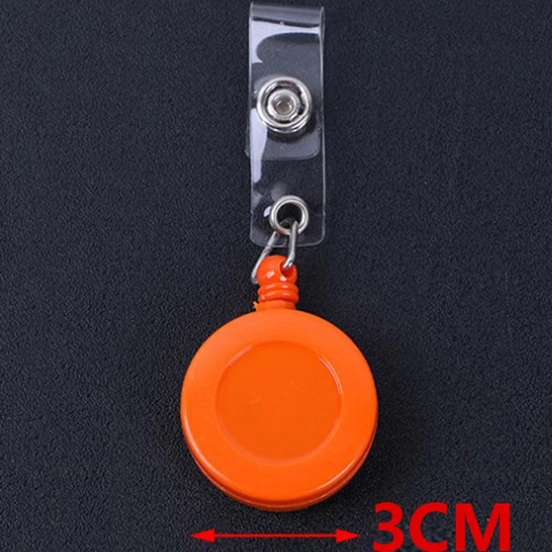 10 Pcs Retractable Pull Badge ID Lanyard Name Card Holder Neck Strap Lightweight Key Ring Clips Necklace Hanging Rope Reels