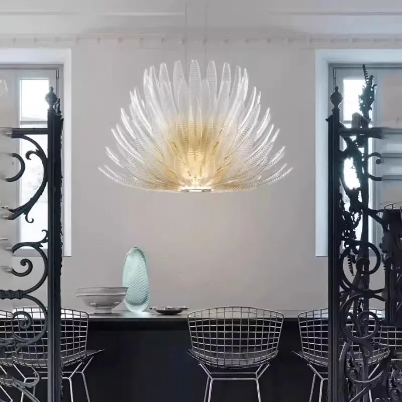 

Designer special-shaped crystal chandelier, light luxury living room main lamp, high-end dining room lotus lamp