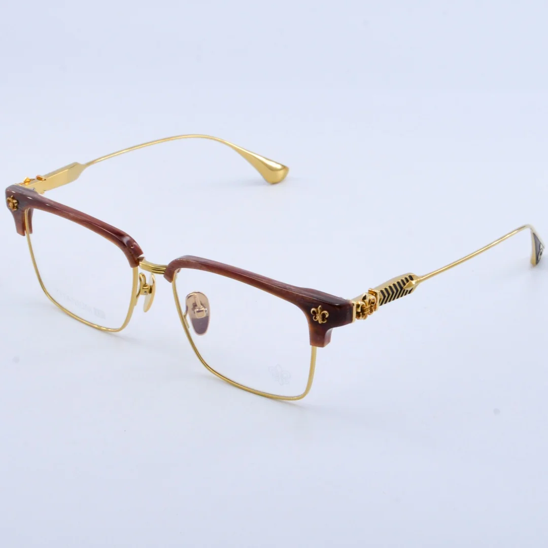 

Men's Classic Retro Business Style Titanium Alloy Eyeglass Frame Women's Fashionable Casual Optical Prescription Myopia Glasses