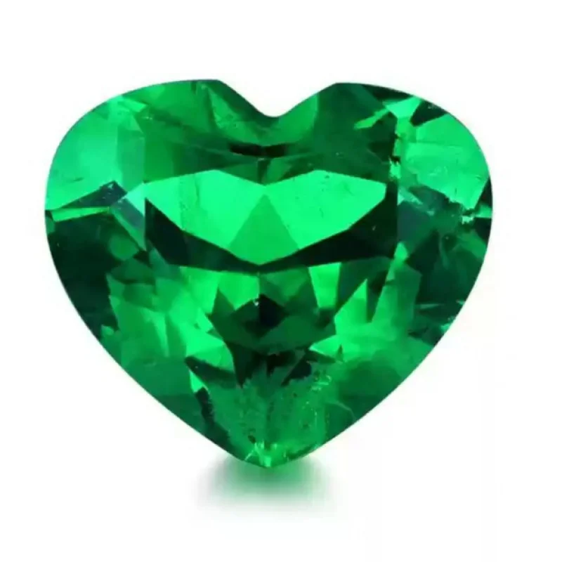 

Lab-Grown Emerald Zambia Heart-Shaped Loose Gemstone Wholesale Available for Setting Renewable Emerald Loose Gemstone