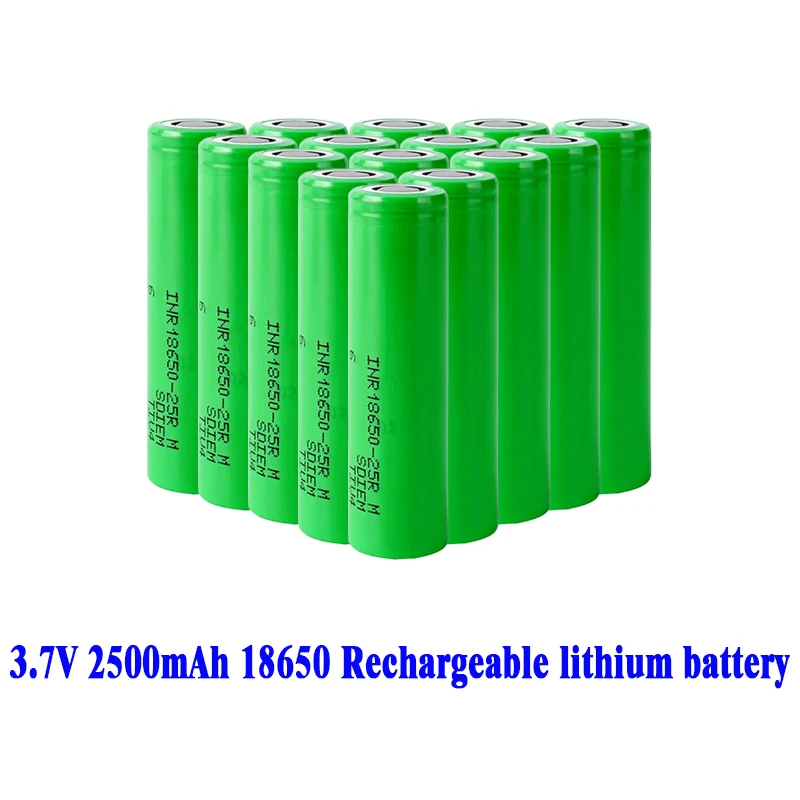 

High Quality 18650 3.7V 2500mAh Li-ion Rechargeable Battery, True Capacity for Flashlight Bluetooth Speaker DIY Projects