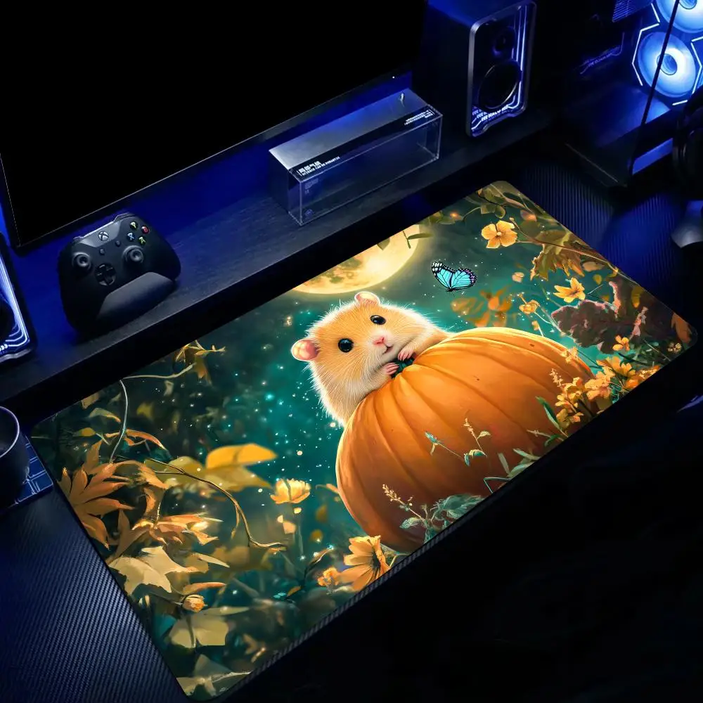 Cute hamster and Butterfly Mouse Pad Large Computer Office Game Table Mats Rubber Anti-slip XXL Mouse Mat HDP Long Desk Pads