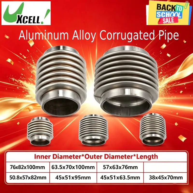 UXCELL 38mm/45mm/50mm/60mm Auto-Auspuff Flexrohr Auspuff-Flexverbinder Rohre Faltenbalg Universal Langlebiger Edelstahl