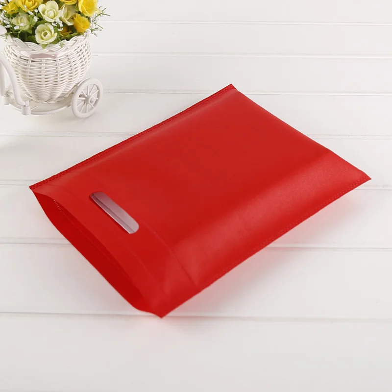 100pc Non Woven Shopping Bag Reusable Fabric Biodegradable Color Eco Organizer Printed Custom Logo