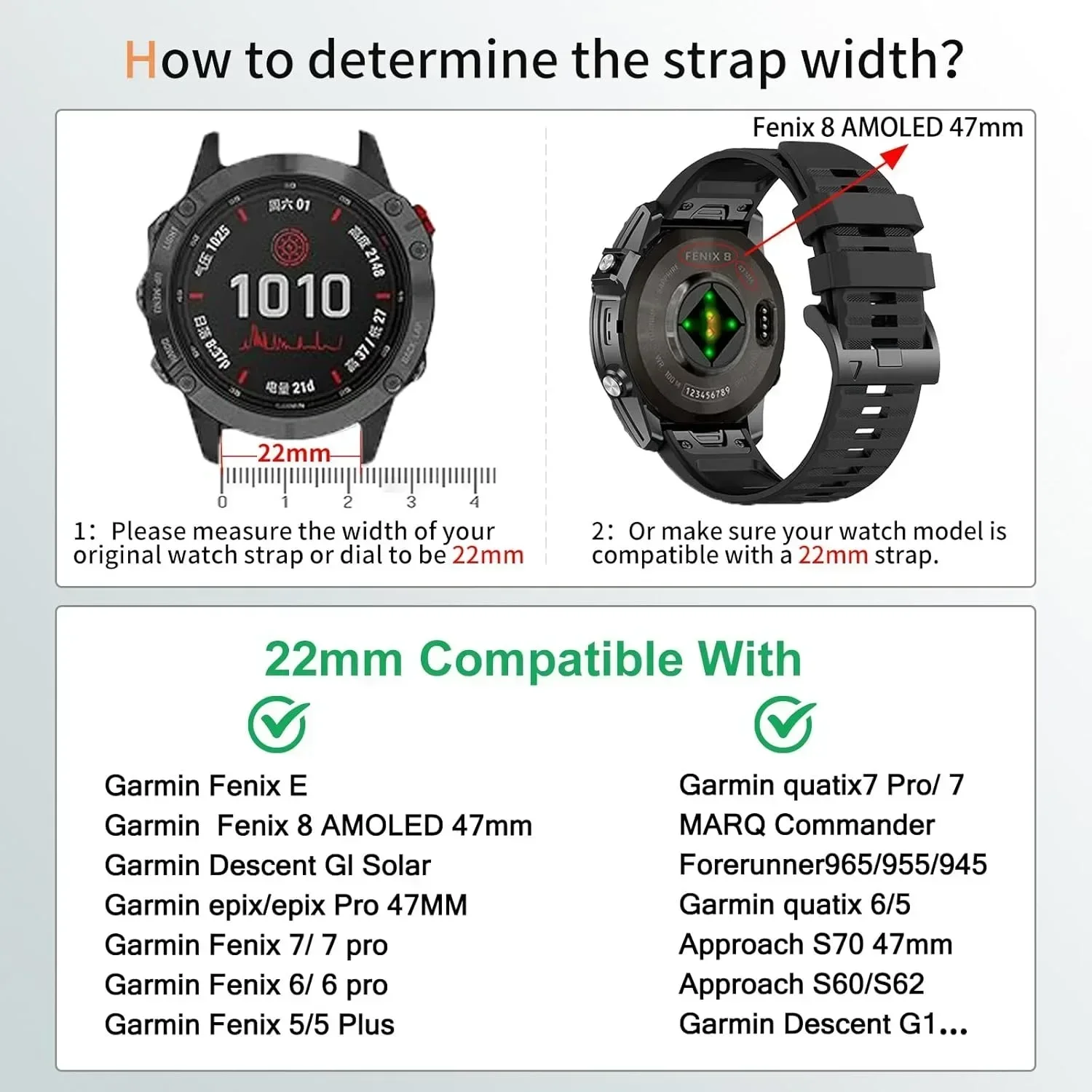 Pulseira de metal para garmin fenix e 47mm, pulseiras de ajuste rápido para garmin fenix 7 6 5 pulseira de laço magnético garmin fenix 8 47mm