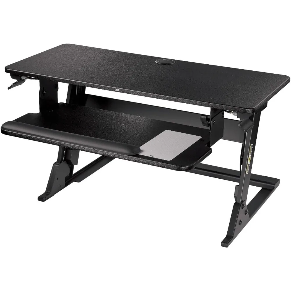 

Precision Standing Desk Converter, Sit to Stand Ergonomic Work Station, Height Adjustable Desktop Riser, Black