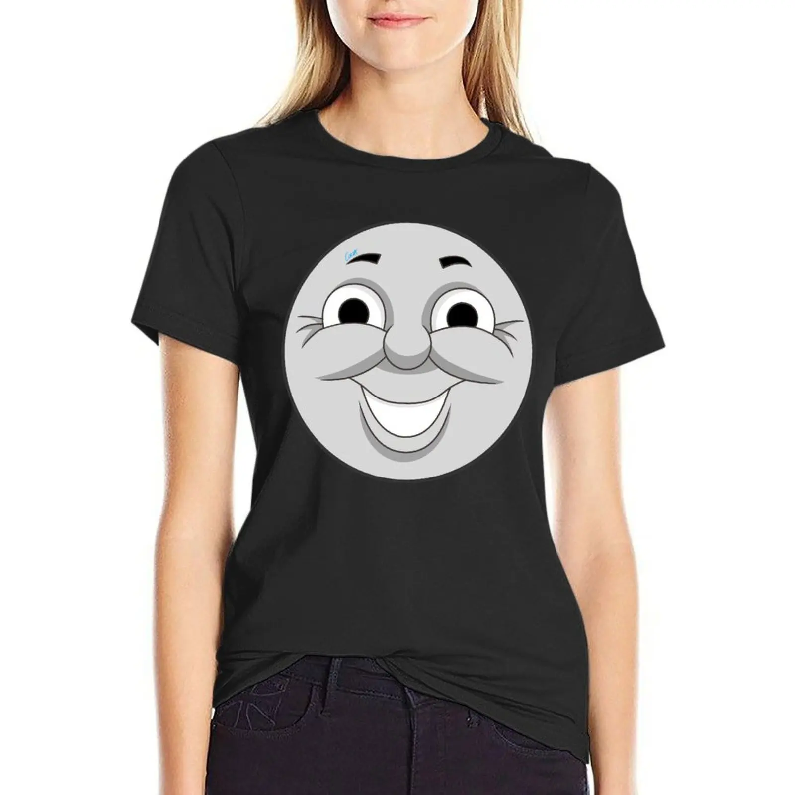

James (cheeky face) T-Shirt korean fashion cute tops customs design your own Short sleeve tee Women's tops