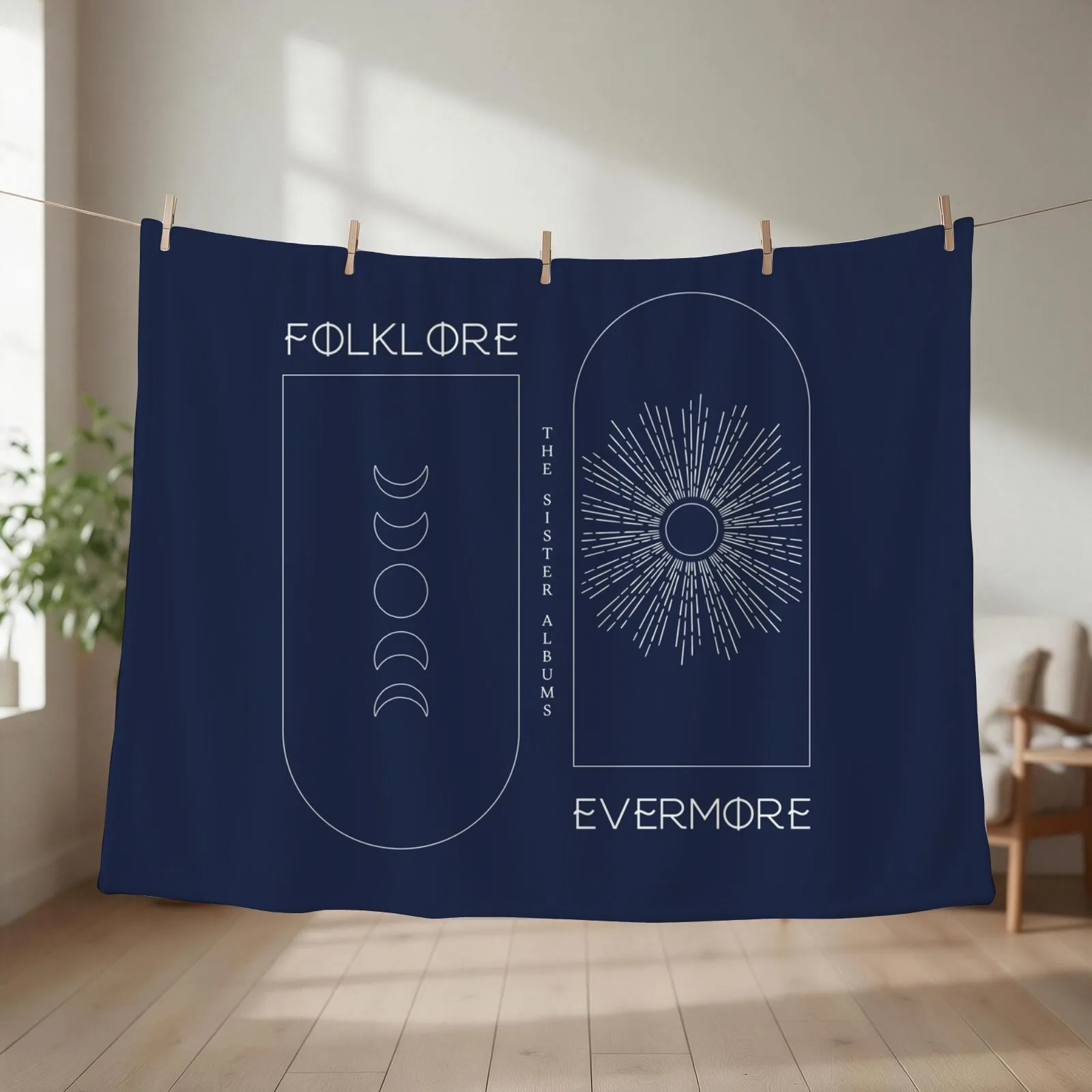the sister albums: moon and sun Throw Blanket couch cozy soft plush fuzzy picnic outdoor blanket