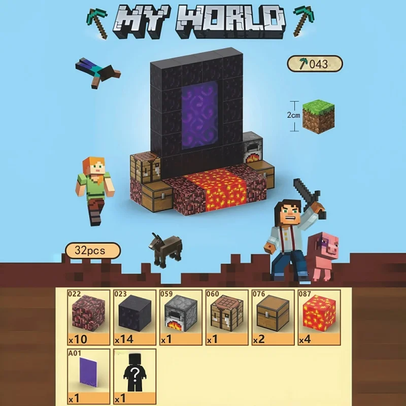 Blocos de construção magnéticos meu mundo cubo magnético conjunto para menino menina criança idade 3 + diy modelo crianças haste brinquedo sensorial presente