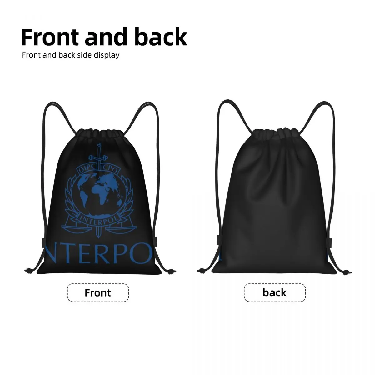 Interpol-Sac de sport portable multifonction, sacoche à cordon de proximité pour livres