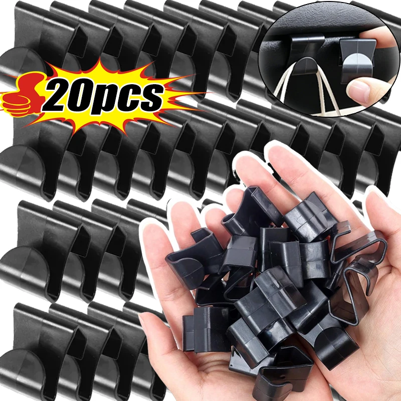 Hidden Mini Storage Clip Multifunctional in Car Passenger Side Hook PP Tailgate Hook Trim Passenger Side Glove Box Hooks 4-20pcs