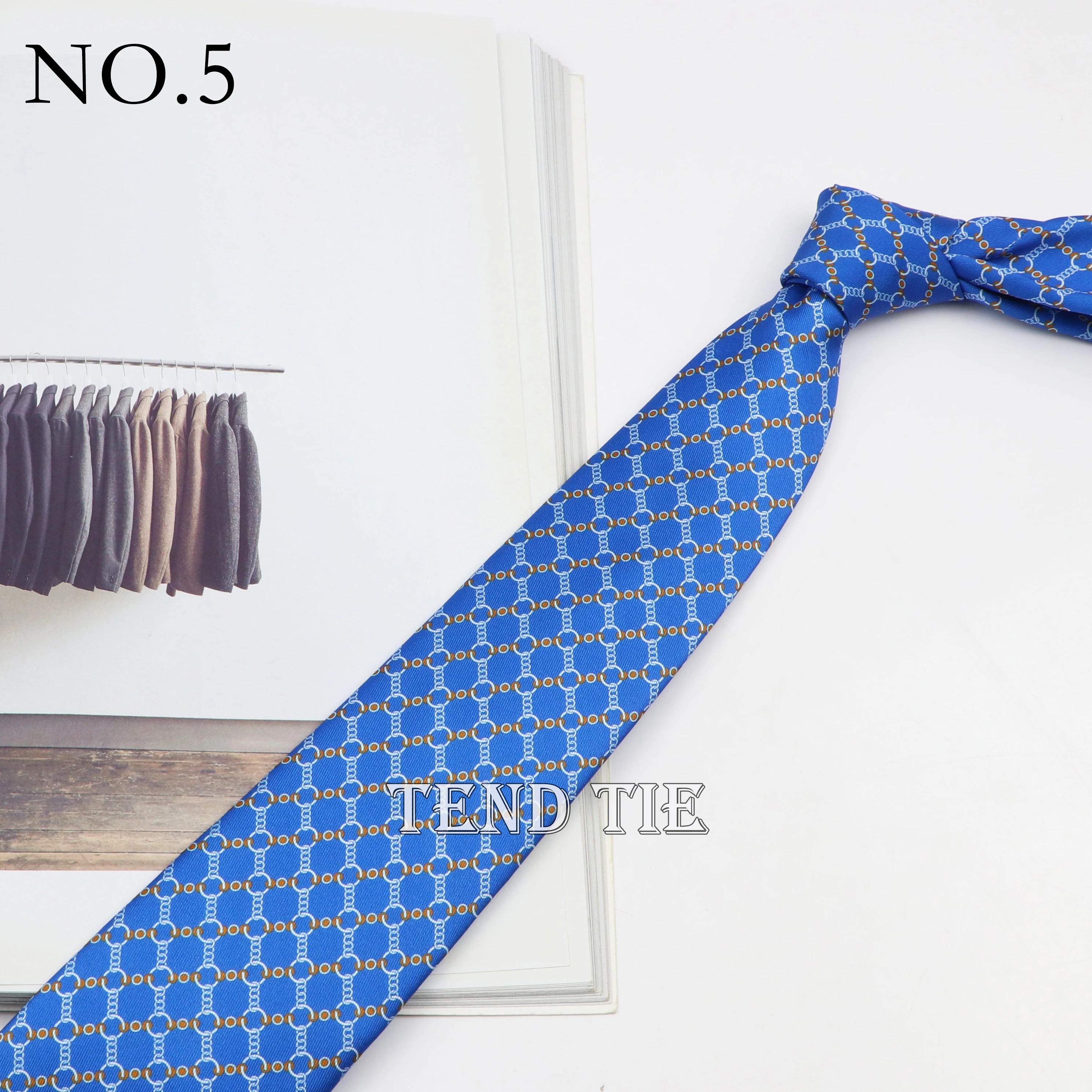 7.5cm Classic Men's Retro Pattern Tie Fashion Wedding Tie Soft And Comfortable 100% Micro Fiber