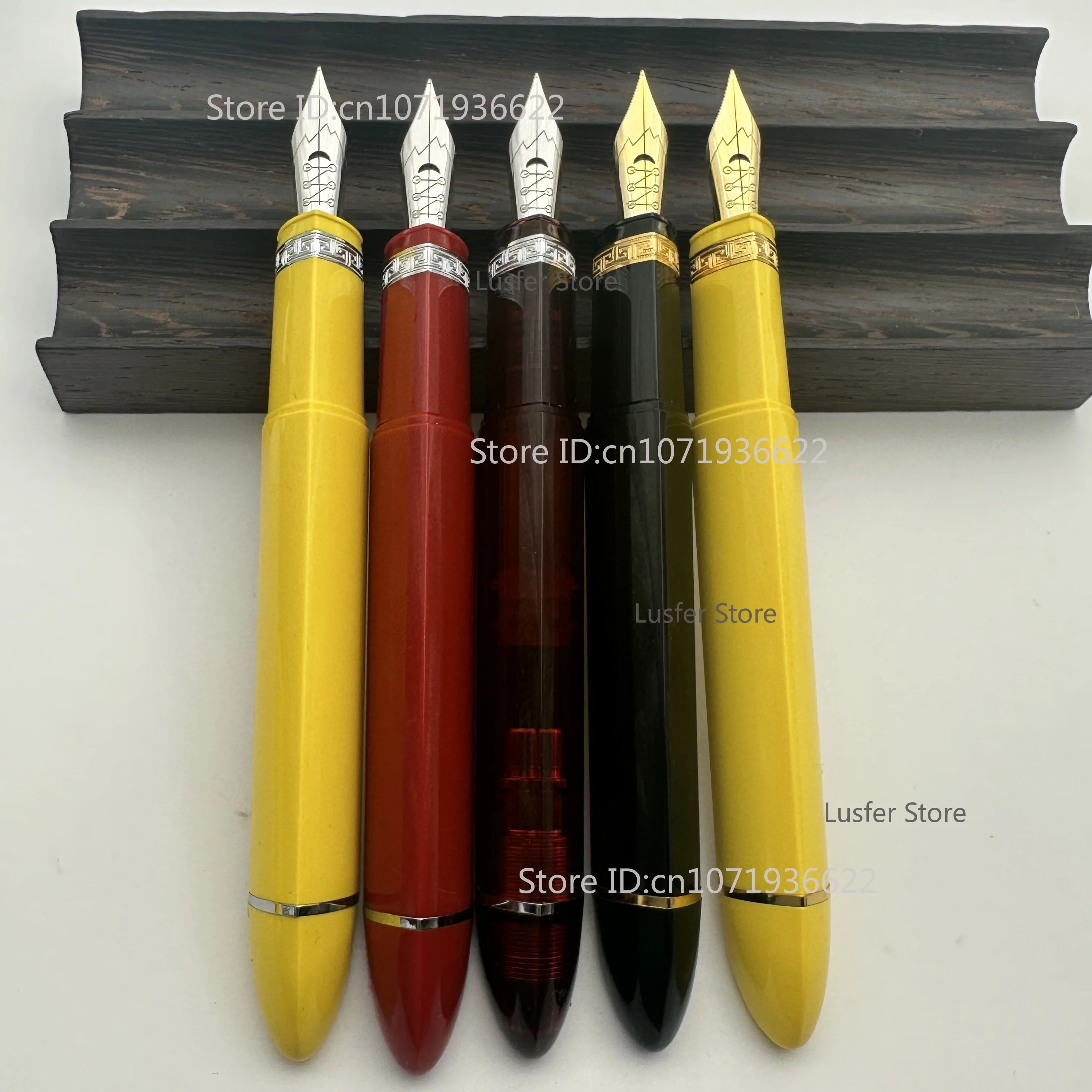 MAJOHN V60 Flex Nib Verison Creative Triangular Piston Resin Fountain Pen Schmidt Refill Silky Grip Stationery School Supplies