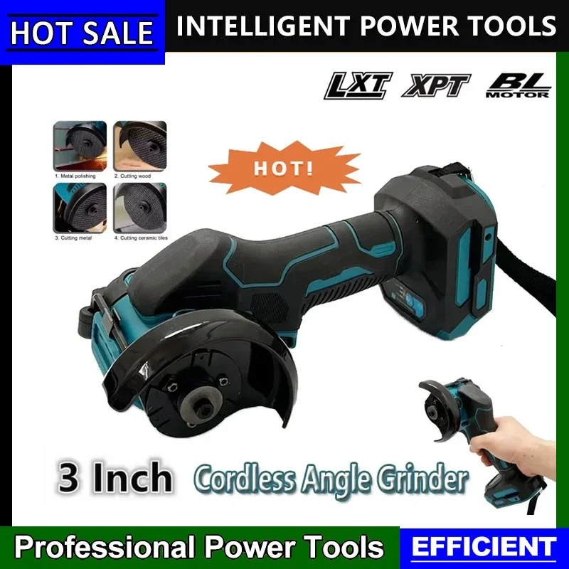 

18 В аккумулятор 3-дюймовая мини-угловая шлифовальная машина для резки беспроводной электрический шлифовальный полирующий режущий электроинструмент подходит для Makita