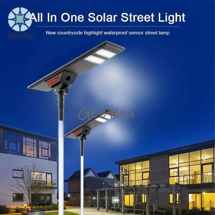 Pabrik Jual Terlaris Lampu Jalan Tenaga Surya All-in-one Tahan Air IP65 100W 150W Lampu Jalan Luar Ruangan Tenaga Surya