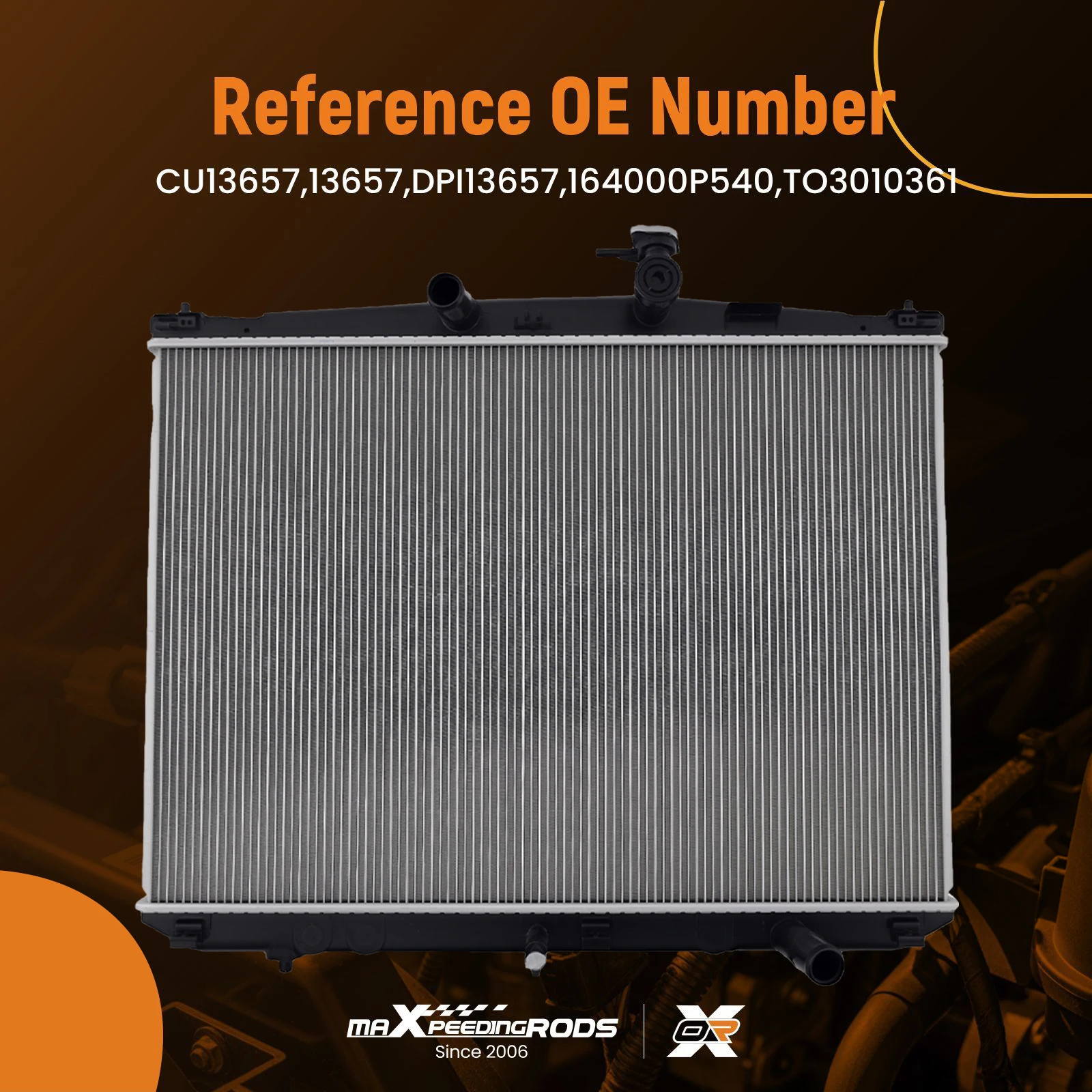 

Aluminum Radiator for Toyota Highlander 2017 2018 2019 3.5L TO3010361