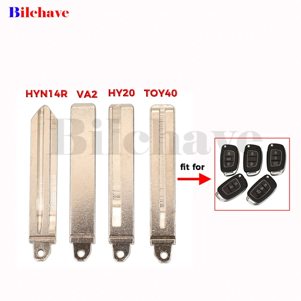 

jingyuqin For Hyundai Solaris Creta Ix25 Kona Tucson Sonata I40 Elantra Ix35 I20 Ix45 Horizontal Flip Car Key BladeBlank