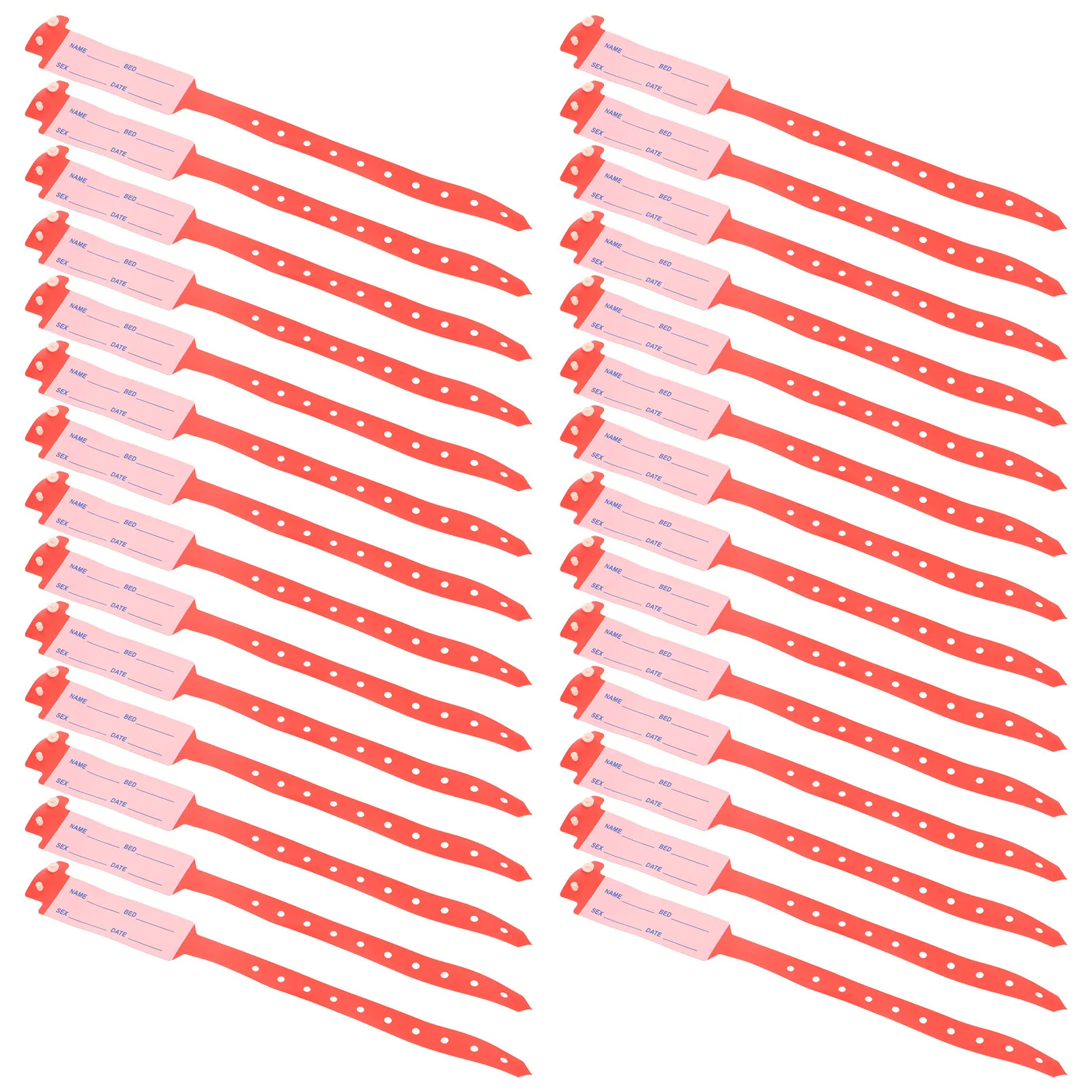 100Pcs Identification Wristbands Disposable Hospital Patient Id Bracelets Nursing Admission Waterproof Writable Armband