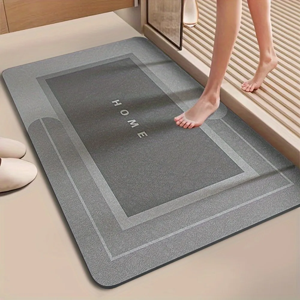 VIKAMA Modern Minimalist Bedroom Living Room Floor Rug Mat Bathroom Toilet Absorbent Quick Dry Non Slip Easy Clean Home Decor