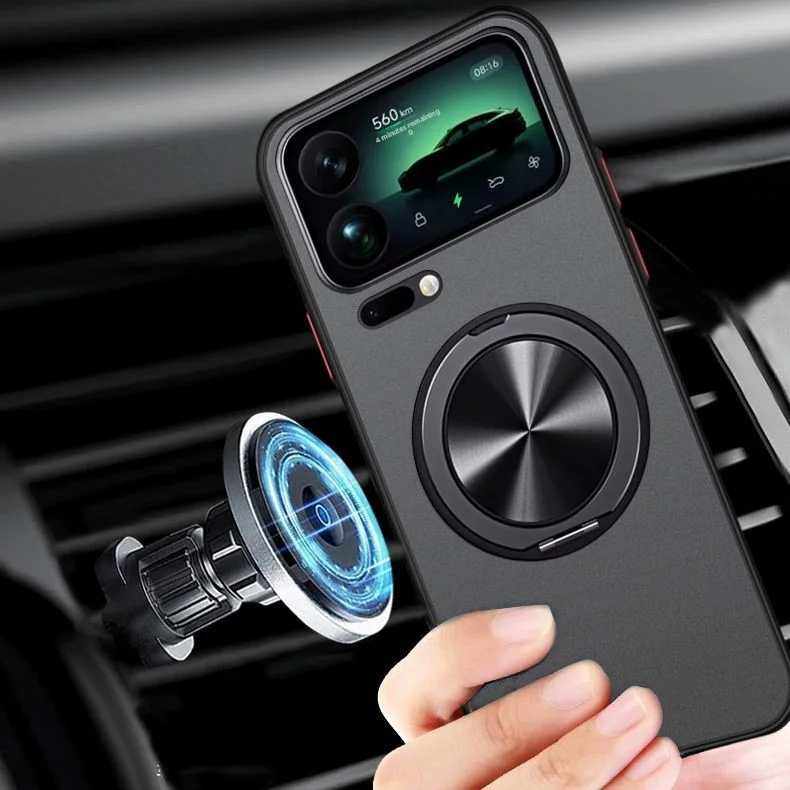 الجلد يشعر PC حلقة حامل جراب هاتف مغناطيسي ل Xiaomi Mi 17 Pro Max 15T 15Tpro 14 T Pro 17pro أعلى درجة امتصاص الصدمات قذيفة #5