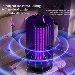 Repelente de mosquitos eléctrico recargable por USB para el hogar, trampa para moscas, lámpara antimosquitos silenciosa para exteriores