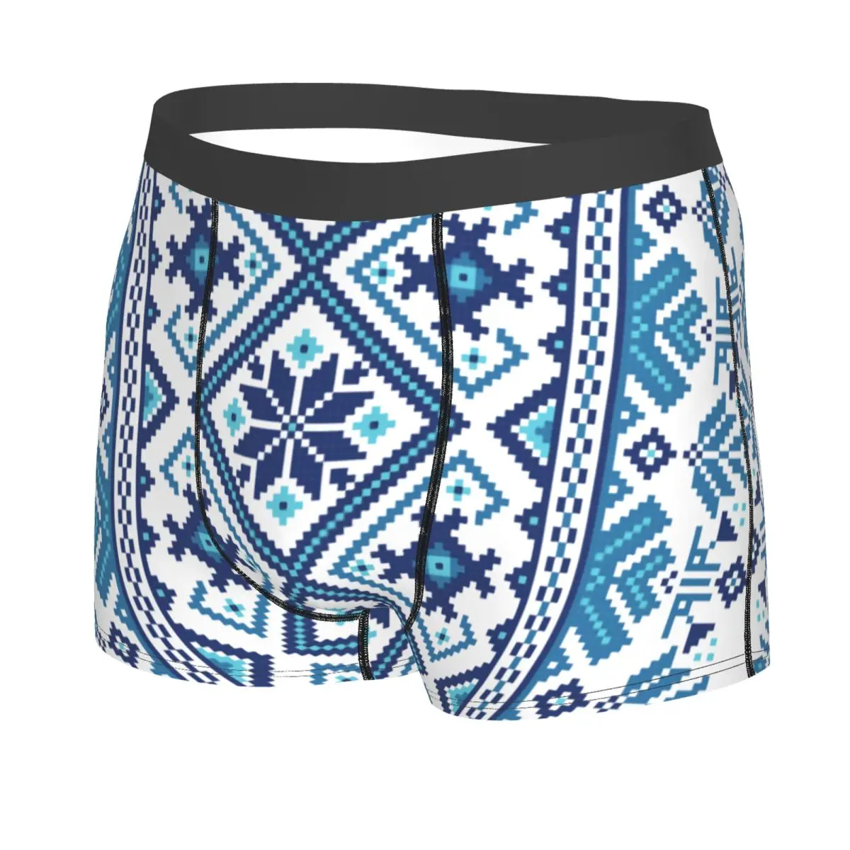 Custom Ukrainian Traditional Embroidery Boxer Shorts Homme 3D Print Vyshyvanka Underwear Panties Briefs Breathable Underpants