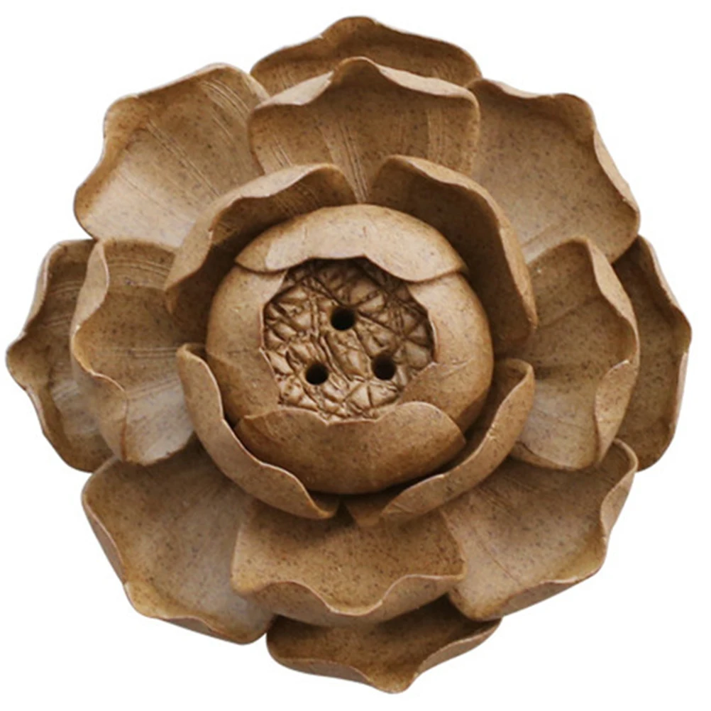 

Ceramic Lotus Flower Incense Holder Premium Quality Aroma Therapy Decor for Bedroom Study Yoga Studio Relaxation