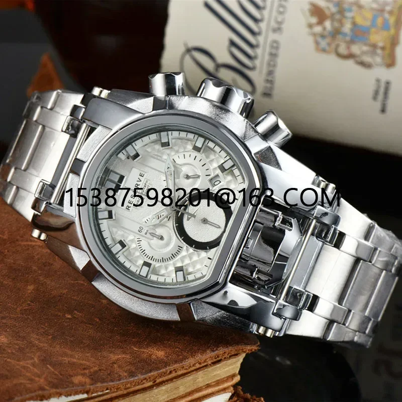 Luxury Undefeated Invicto Mens Watches Reserve Bolt Zeus Chronograph Quartz stainless steel Invincible Watch Relógio Masculino