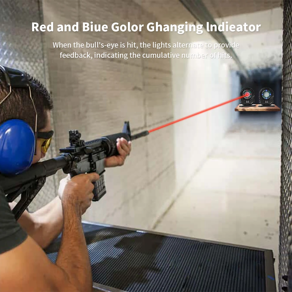 Portable Laser Practice System With Hit Detection Target Lightweight For Home Use Muscle Memory Training.
