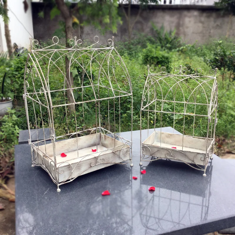 Foreign trade factory direct sales wrought iron flower stand set European style old retro climbing vine stand outdoor