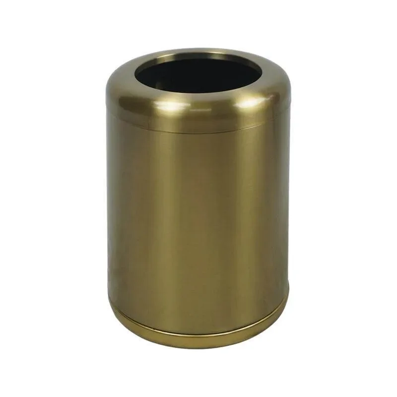 Hotel Rooms Stainless Steel Simple Trash Can Commercial Office Kitchen Bedroom Toilet Peel Basket Shaker with Sanitary Bucket