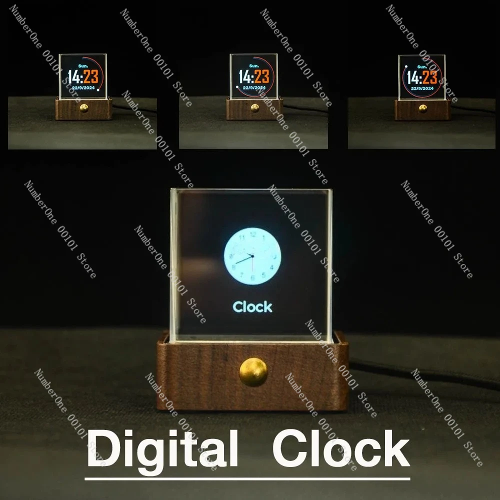 Smart Hologram Large Clock Holographic Electronic Image Cube Animations Network Weather Display Crystal Ornaments