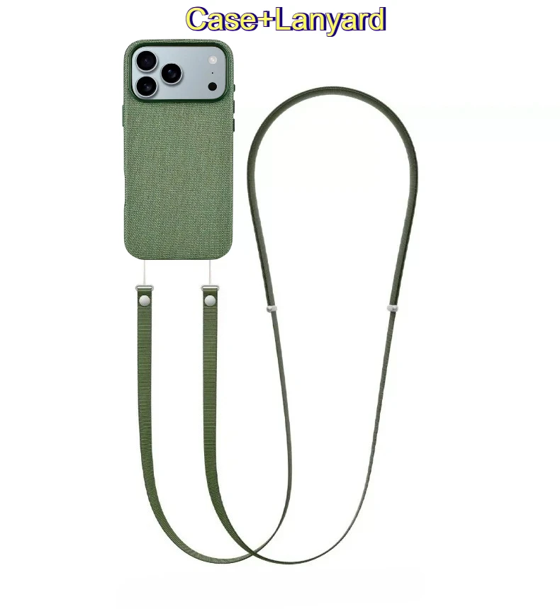 

Official 1:1 for MagSafe Technology Woven Case Magnetic Woven Strap Lanyard for IPhone 17 Pro Max Air Wireless Charging Cover