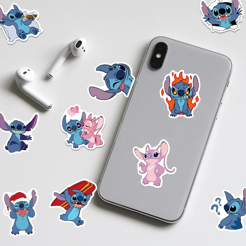 100PCS Disney Stitch Stickers DIY Diary Laptop Scrapbook Luggage Skateboard Graffiti Decal Fun Stylish Classic Toys