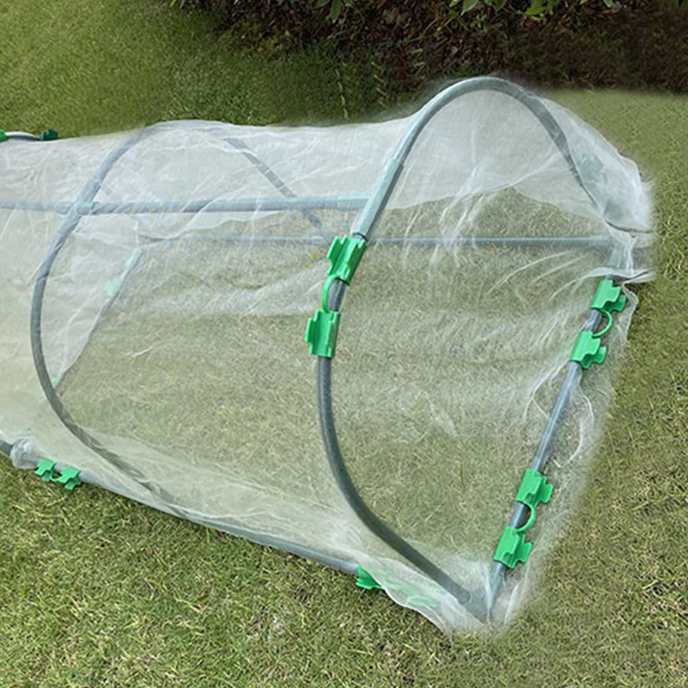 

Plastic Double Head Clamps Shade Nets Tunnel Hoop Greenhouse Films Garden Clips Plant Cover Tarp Film Clamps Accessories