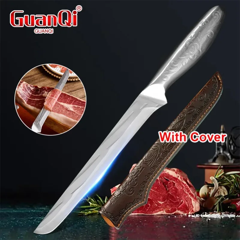 Professional Stainless Steel Ultra Sharp Ham Knife Forged Meat Cleaver Fruit Vegetables Fish Filleting Knives Kitchen Chef Knife