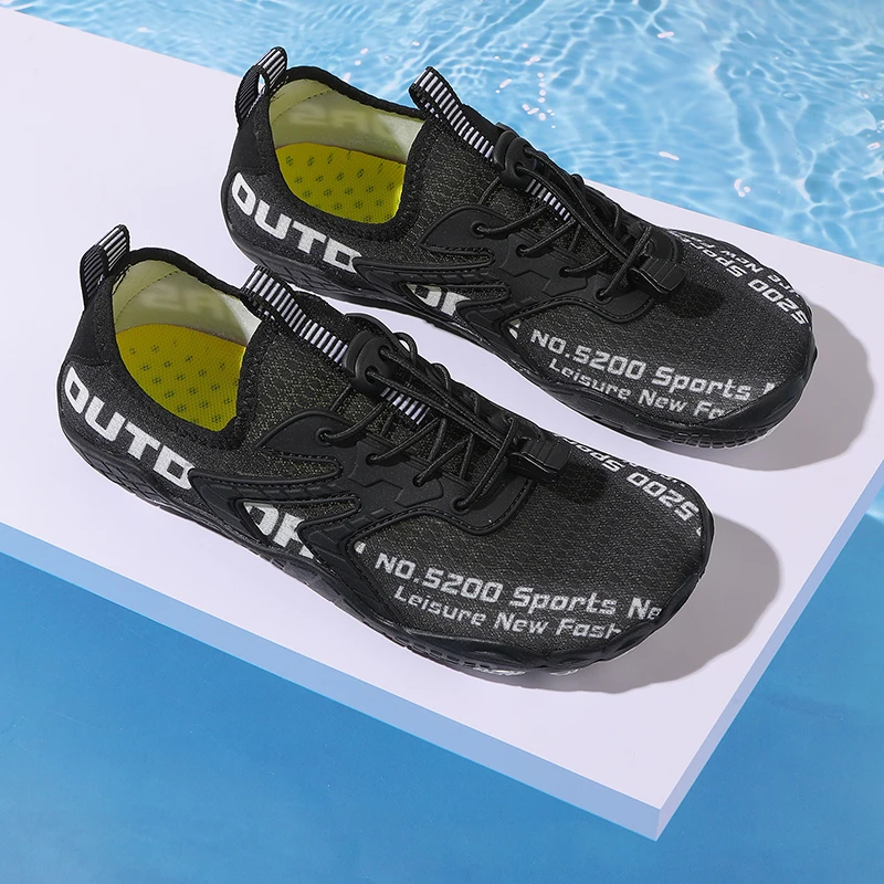 Men Women Couple Amphibious Water Shoes, Quick Dry Anti-Slip, Lightweight Breathable, Beach Swimming Snorkeling Hiking Fitness