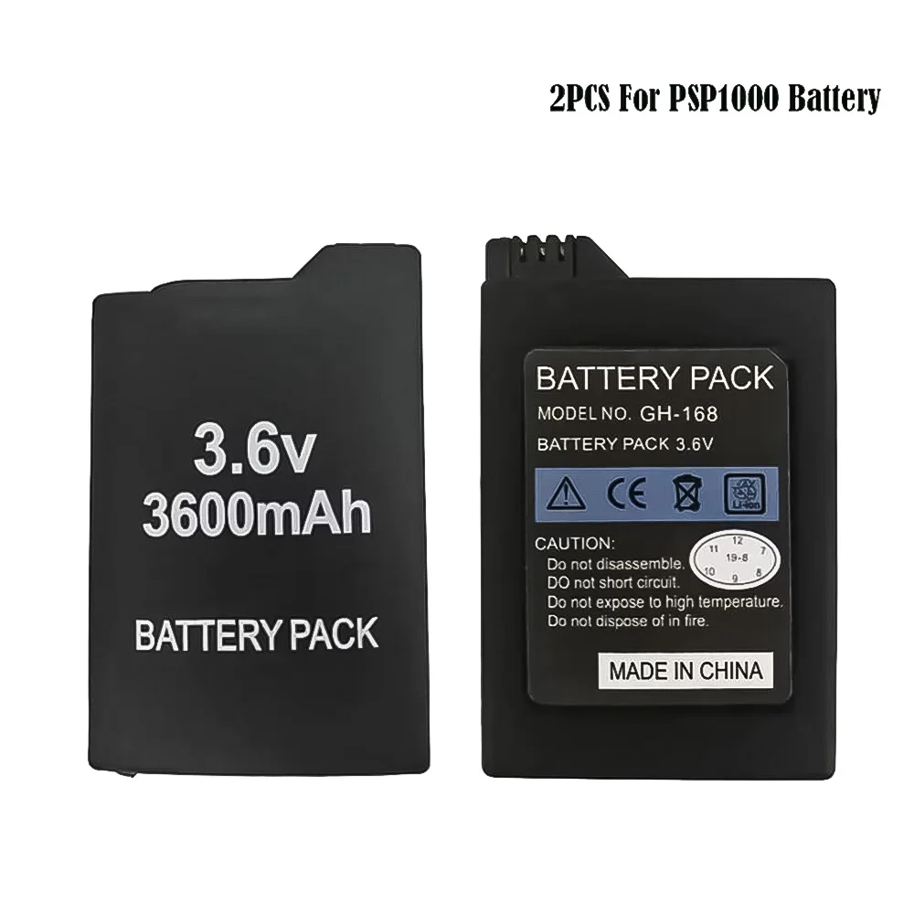 

2pcs 3600mAh Battery For Sony PlayStation Portable PSP 1000 PSP1000 Console Gamepad Rechargeable Lithium Batteries