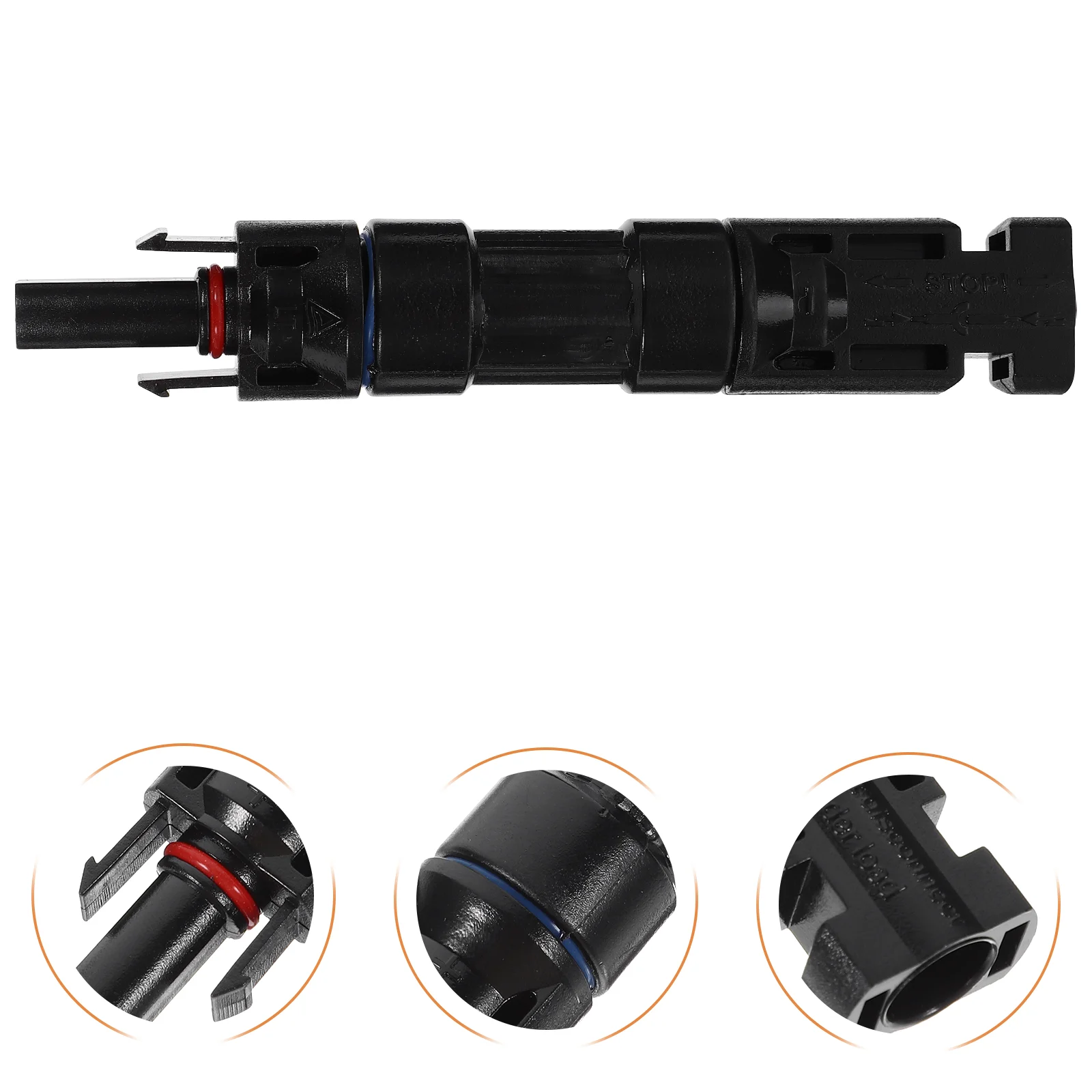 4PCS 10A Fuse Holder Protective Connector Photovoltaic Diode PPO Protection Connector (Black) Photovoltaic Connector